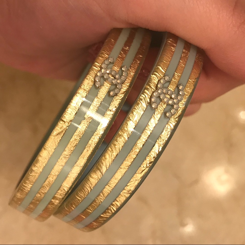 Blue and Gold Bangle - Picture 4 of 4